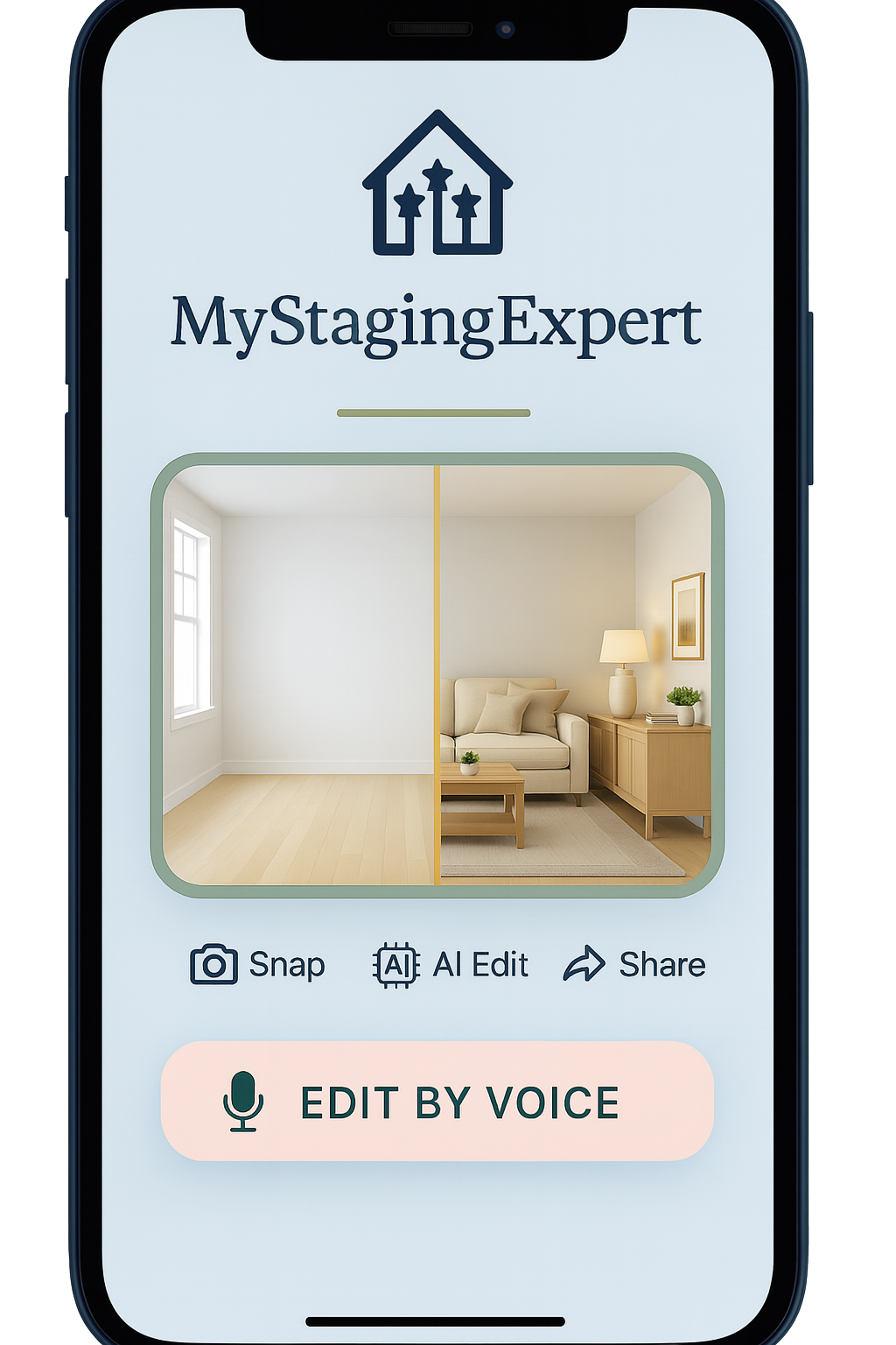 MyStagingExpert App - Main dashboard for virtual staging
